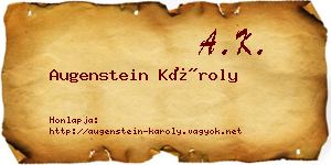 Augenstein Károly névjegykártya