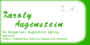 karoly augenstein business card